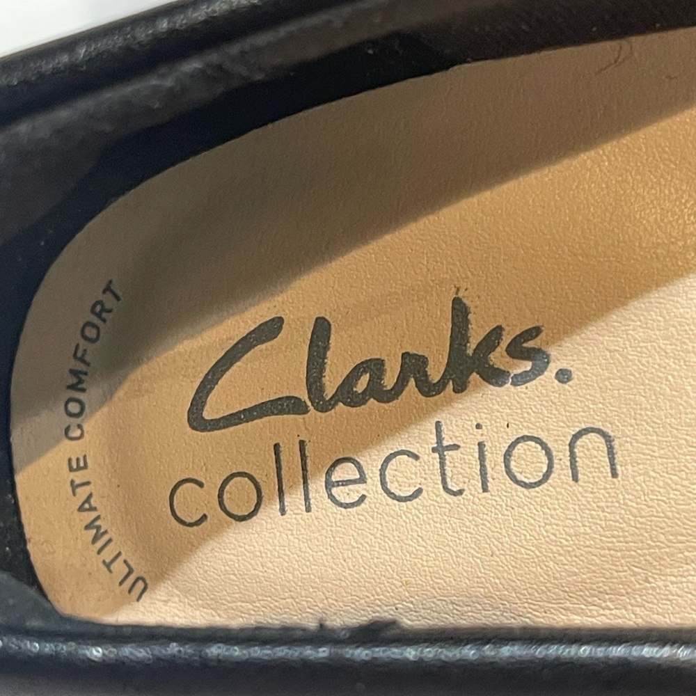 CLARKS AMBYR JOY WOMENS BLACK LEATHER PUMPS SZ 6M EUC - Picture 12 of 14